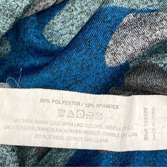 Sports Bra Light Support Camo Gray & Blue Sz Large - Picture 5 of 8